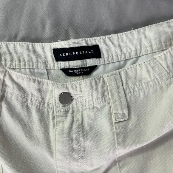 Aeropostale Low Rise Flare Utility Jeans Size XL Women's Y2K Vintage CargoPocket - Picture 2 of 10
